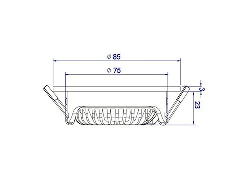 LED inbouwspot 5W 2700K 85mm 60gr rond verstelbaar zwart