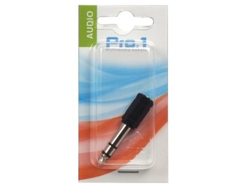 Audio adapt 6,3 jack stereo -> 3,5 contra stereo