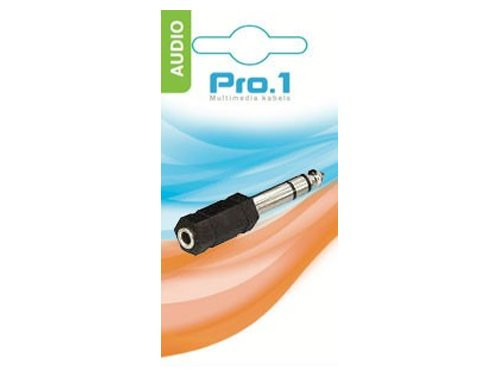 Audio adapt 6,3 jack stereo -> 3,5 contra stereo