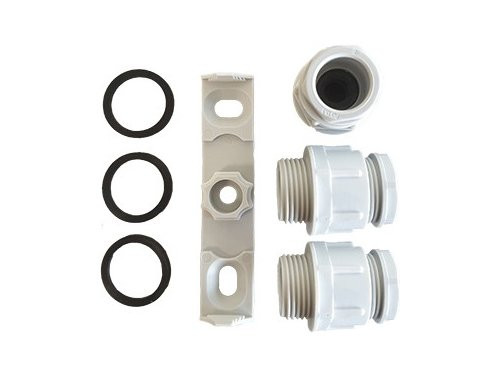 Kabeldoos WISKA 308 + 3 wartels M20 IP66 grijs