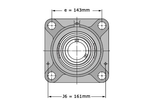 SKF Lagerblok Vierkant FY60 TF (60mm)