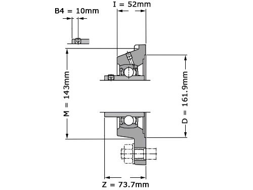 SKF Lagerblok Vierkant FY60 TF (60mm)