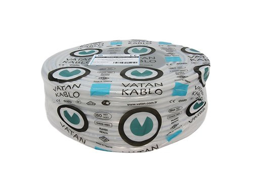 Kabel H05VV-F VMVL rond 5x1,5qmm wit 100 Meter