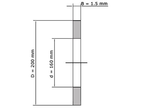 IBB Schijf Naaldtaatslager AS160200 (160x200x1mm)