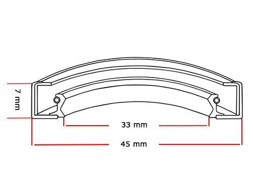 SKF Oliekeerring 33x45x7mm HMS5 RG 