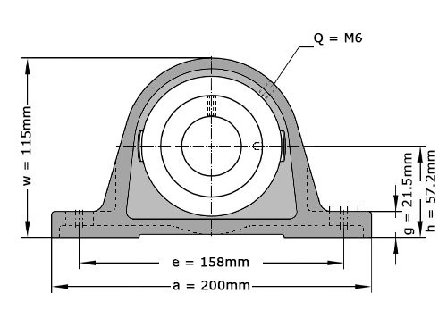 INA Lagerblok Staand RASEA50 N (50mm)