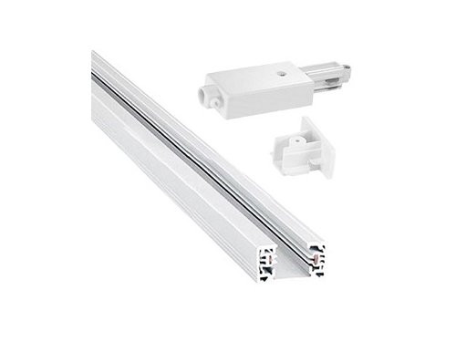 Link Rail 1 fase 1 meter wit incl aansluitstuk