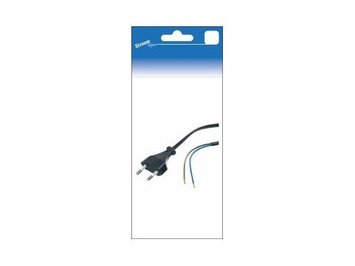 Eurosnoer 2x0,75qmm zwart 1,8m