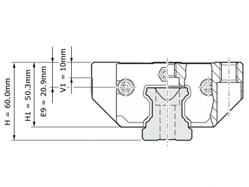 Bosch Rexroth Kogelwagen Koolstofstaal KWD-045-FLS-C2-H-1 Zonder Kogelketting