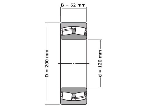 NSK Tonlager Zelfinstellend 23124 CAME4 (120x200x62mm)