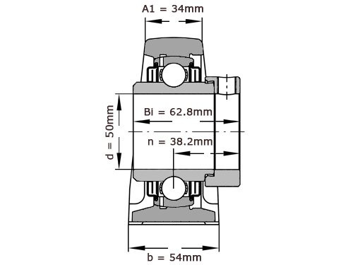 INA Lagerblok Staand LASE50 N (50mm)