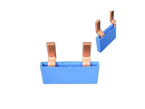 Foto van Kamrail 1 fase 2pol. 17,8mm gebogen blauw Kamrail 1 fase 2pol. 17,8mm gebogen blauw