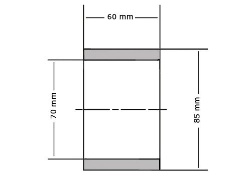 Glijlager Sinterbrons BP25 70x85x60mm