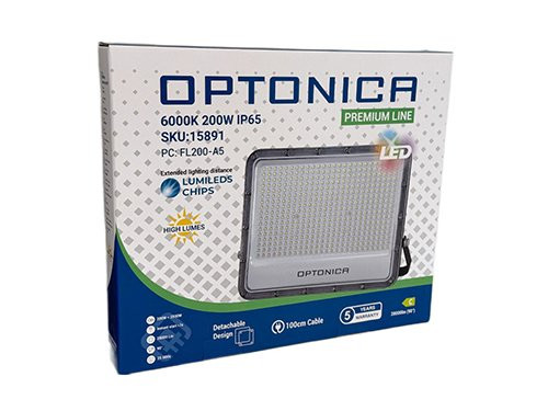 Foto van LED Bouwlamp 200W 6000K zwart - premium LED Bouwlamp 200W 6000K zwart - premium