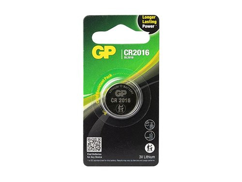 GP CR2016 lithium knoopcel batterij 3V blister(1)