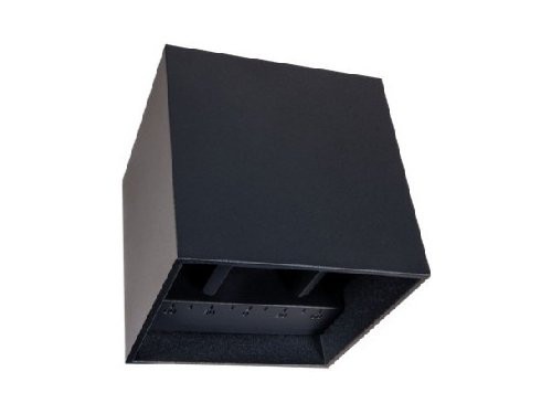 Foto van LED Wandlamp 2x3W up&down vierkant zwart 2700K IP65 LED Wandlamp 2x3W up&down vierkant zwart 2700K IP65