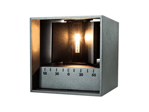 Foto van LED Wandlamp 2x3W up&down vierkant zwart 2700K IP65 LED Wandlamp 2x3W up&down vierkant zwart 2700K IP65