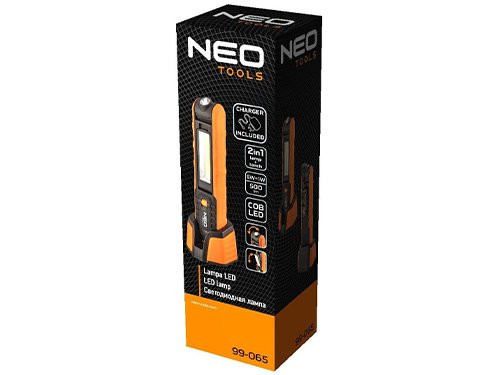 Foto van LED looplamp oplaadbaar oranje + docking station LED looplamp oplaadbaar oranje + docking station