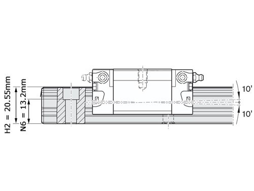 Bosch Rexroth Kogelwagen Super Koolstofstaal KWD-020-SKS-C1-H-1 Zonder Kogelketting