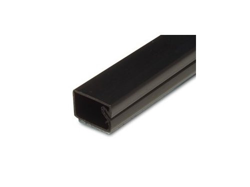 Foto van Leidinglijst 15x10mm ZWART scharnierend deksel 5x2m + tape Leidinglijst 15x10mm ZWART scharnierend deksel 5x2m + tape