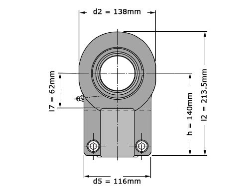 Foto van SKF Stangkop SIQG63 ES (63x138x63mm) SKF Stangkop SIQG63 ES (63x138x63mm)