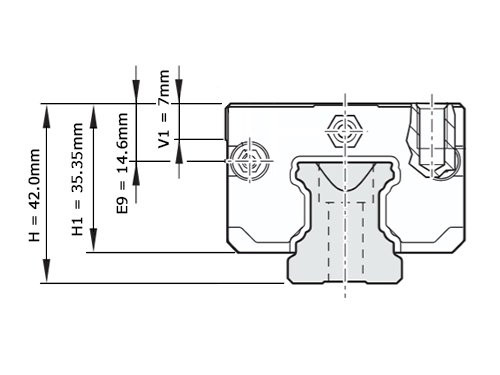 Bosch Rexroth Kogelwagen Aluminium KWD-030-SNS-C0-N-1 Met Kogelketting