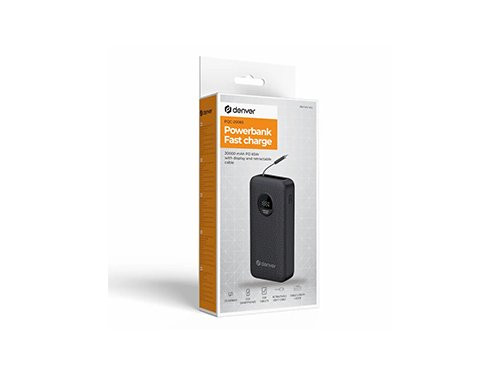 Foto van Powerbank 20.000mA zwart + led indicatie + 65W snelladen Powerbank 20.000mA zwart + led indicatie + 65W snelladen