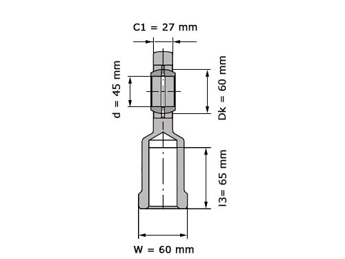 Foto van INA Stangkop GIR45 DO 2RS (45x102x32mm) INA Stangkop GIR45 DO 2RS (45x102x32mm)