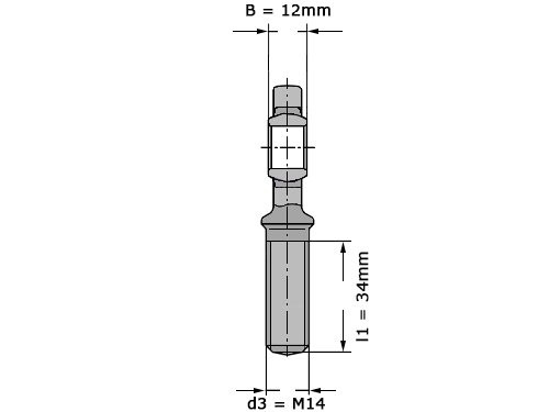 Foto van SKF Stangkop SA15 C (15x41x12mm) SKF Stangkop SA15 C (15x41x12mm)