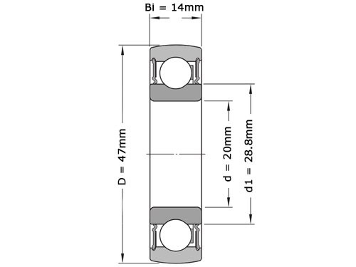 SKF Insert Lager 1726204 2RS1 (20mm)