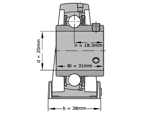 FAG Lagerblok Staand UCP204 (20mm)