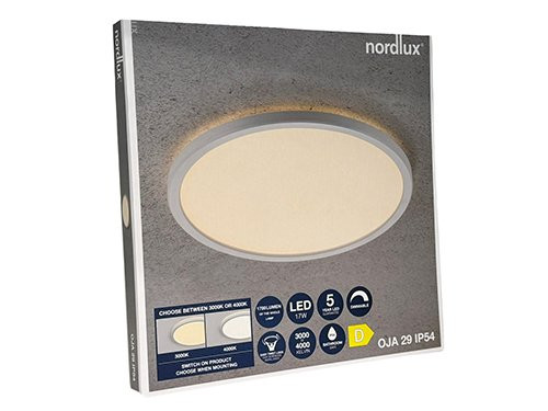 Foto van LED Plafonniere Oja 29 wit 17W 3000K/ 4000K 29cm LED Plafonniere Oja 29 wit 17W 3000K/ 4000K 29cm