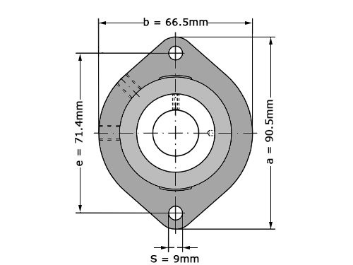 INA Lagerblok Ovaal GLCTEY20 (20mm)