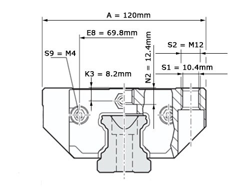 Foto van Bosch Rexroth Kogelwagen Koolstofstaal KWD-045-FLS-C1-P-1 Zonder Kogelketting Bosch Rexroth Kogelwagen Koolstofstaal KWD-045-FLS-C1-P-1 Zonder Kogelketting