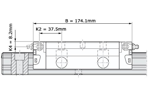 Foto van Bosch Rexroth Kogelwagen Koolstofstaal KWD-045-FLS-C1-P-1 Zonder Kogelketting Bosch Rexroth Kogelwagen Koolstofstaal KWD-045-FLS-C1-P-1 Zonder Kogelketting