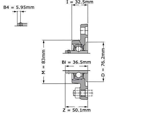 Foto van SKF Lagerblok Ovaal FYTB30 WF (30mm) SKF Lagerblok Ovaal FYTB30 WF (30mm)
