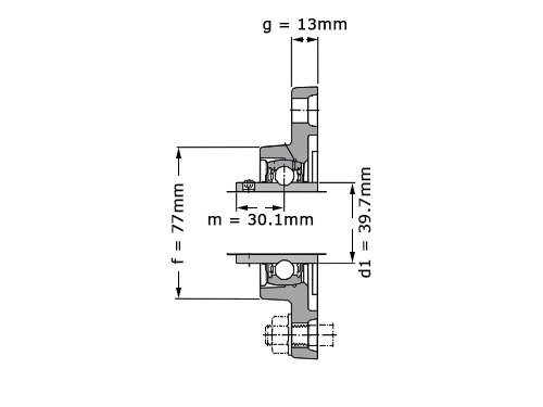 Foto van SKF Lagerblok Ovaal FYTB30 WF (30mm) SKF Lagerblok Ovaal FYTB30 WF (30mm)