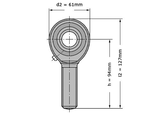 SKF Stangkop SALKAC25 M (25x61x31mm)