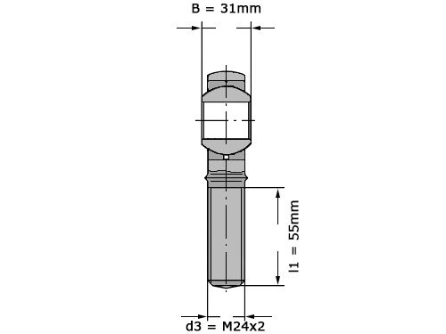 SKF Stangkop SALKAC25 M (25x61x31mm)