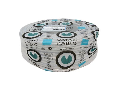 Kabel H05VV-F VMVL rond 3x1,5qmm wit 100 Meter