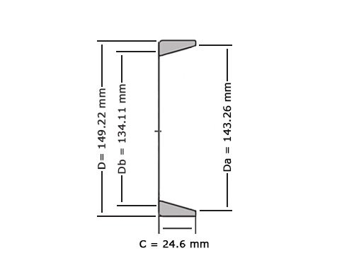Timken Kegellager Buitenring 42587 (0x149.23x24.61mm)