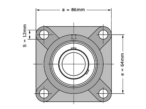 FAG Lagerblok Vierkant UCF204-12 J7 (19.05mm)