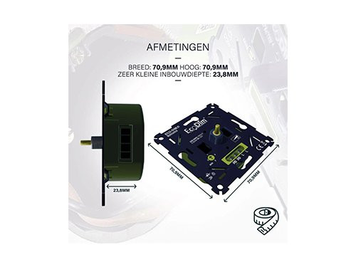 LED dimmer 0-250W EcoDim fase afsnijding - Multicontrol