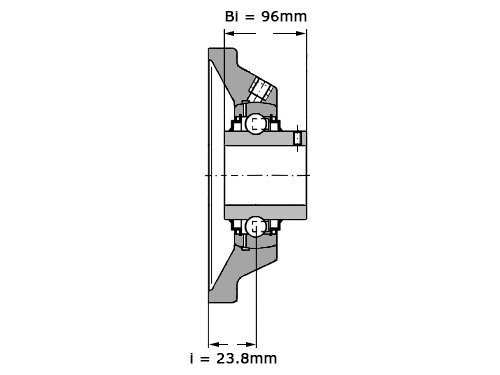 INA Lagerblok Vierkant RCJY90 (90mm)