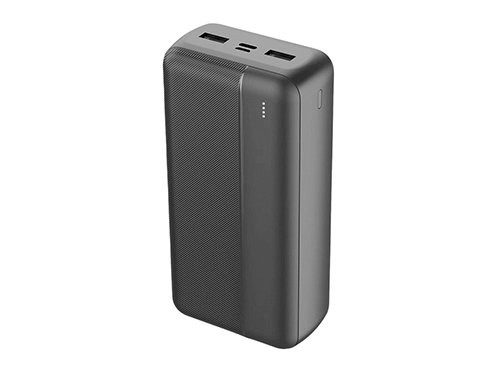 Foto van Powerbank 30.000mA zwart USB + USB-C Powerbank 30.000mA zwart USB + USB-C
