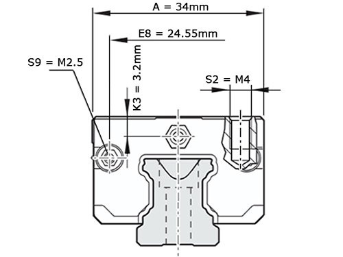 Bosch Rexroth Kogelwagen Koolstofstaal KWD-015-SLS-C1-N-1 Met Kogelketting