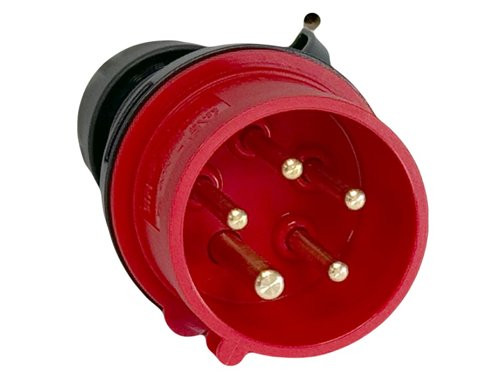 Foto van CEE 5P/32A/400V stekker rood CEE 5P/32A/400V stekker rood
