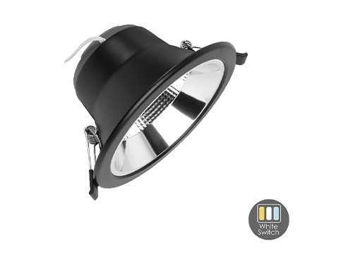 Foto van LED downlighter zwart reflector 12W Tri-White dimbaar LED downlighter zwart reflector 12W Tri-White dimbaar