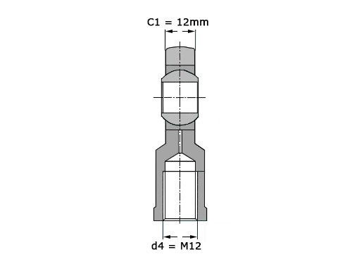 IBB Stangkop GIKR12 PW (12x32x16mm)