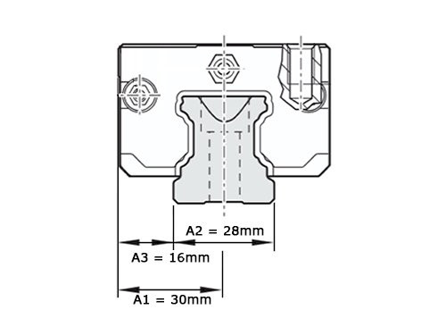 Bosch Rexroth Kogelwagen Aluminium KWD-030-SNS-C0-N-1 Zonder Kogelketting